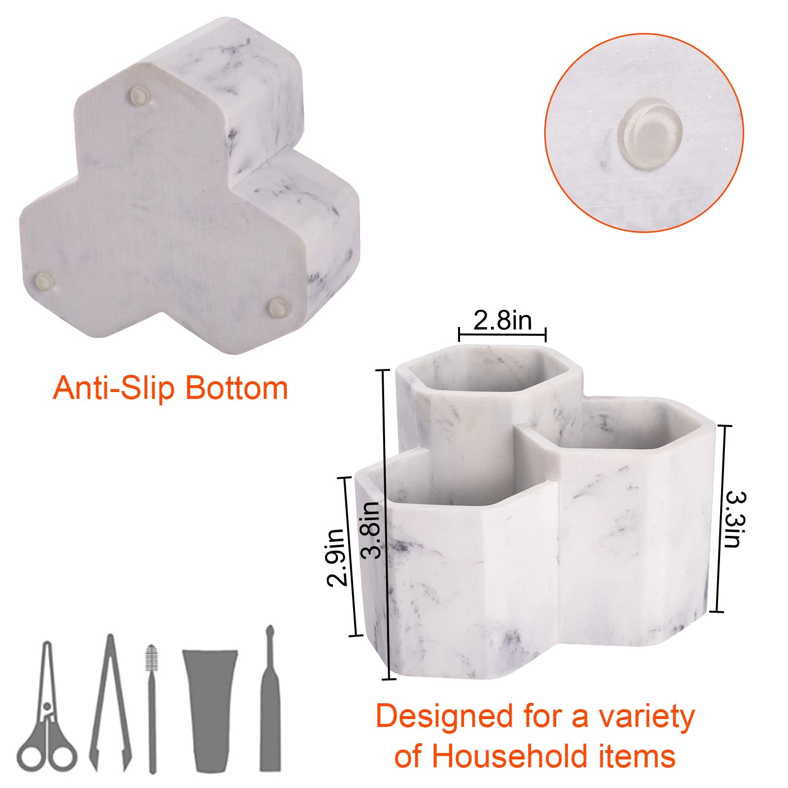SZYRL Toothbrush Holder for Bathrooms Toothpaste Holder Stand Bathroom Organizer for Toothbrush Makeup Brushes Holder
