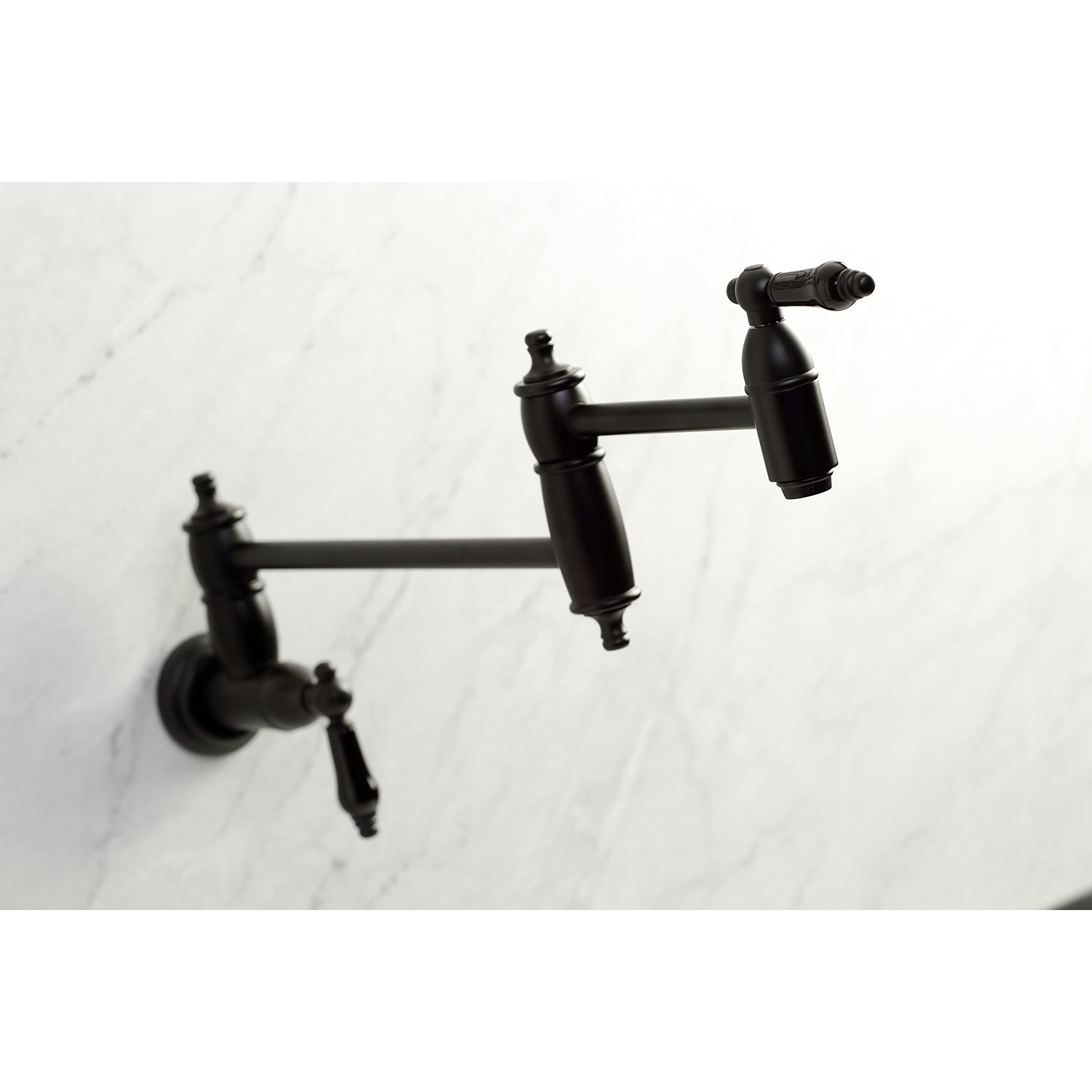 Kingston Brass KS3100PKL Duchess Wall Mount Pot Filler  Matte Black