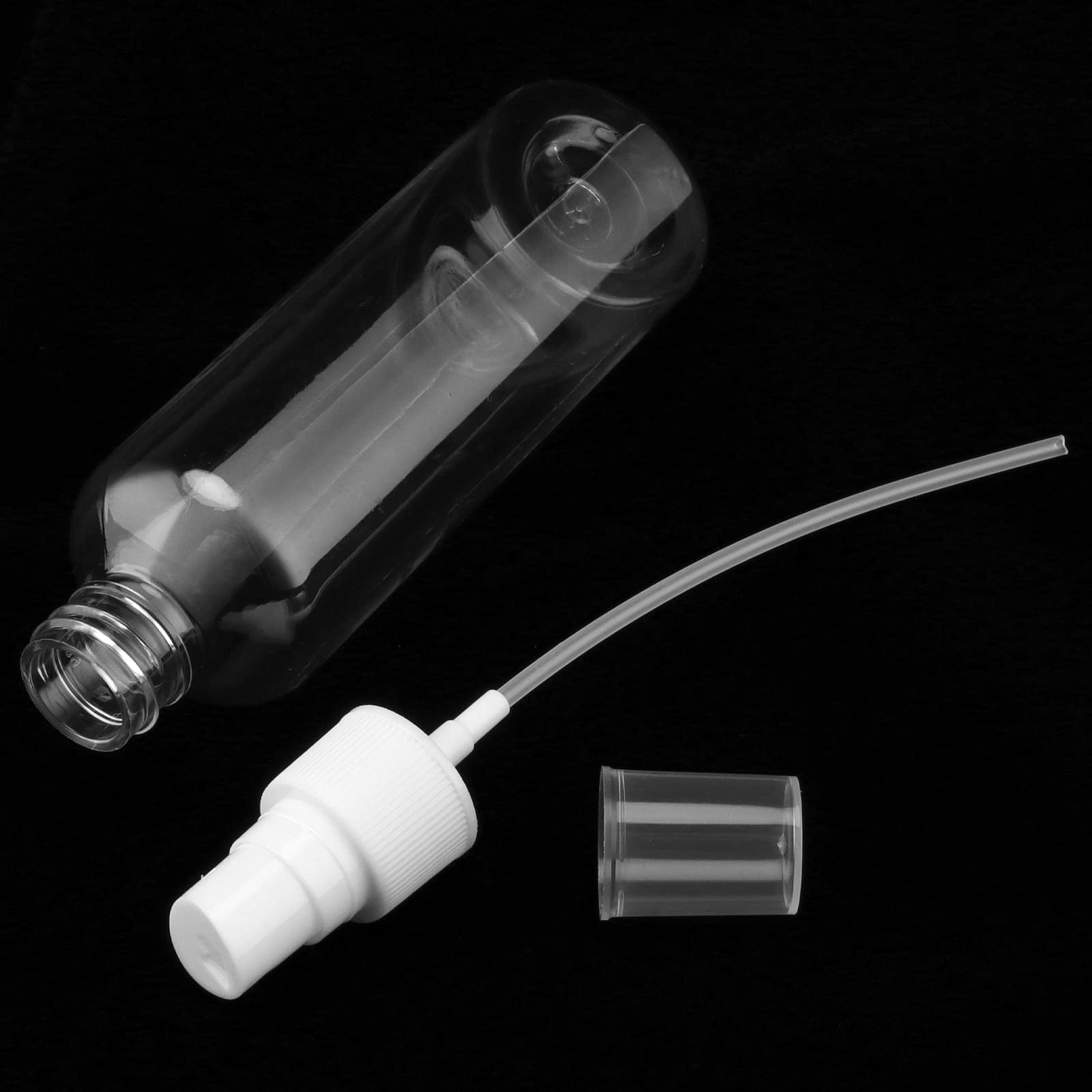 Sinjeun 50 Pack Clear Plastic Spray Bottles With Caps, 4 Oz Spray Bottles Mist Sprayer, Refillable Empty Fine Mist Spray Bottle