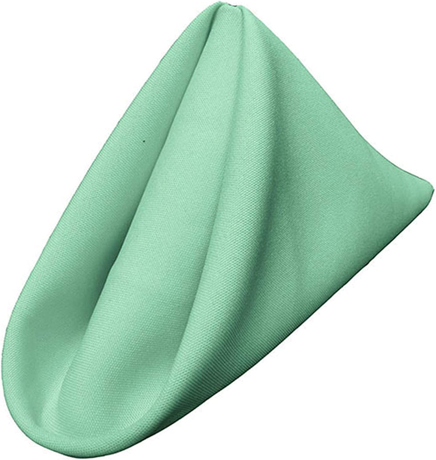 LA Linen Pack-10 Polyester Poplin Napkin 18 by 18-Inch  Mint