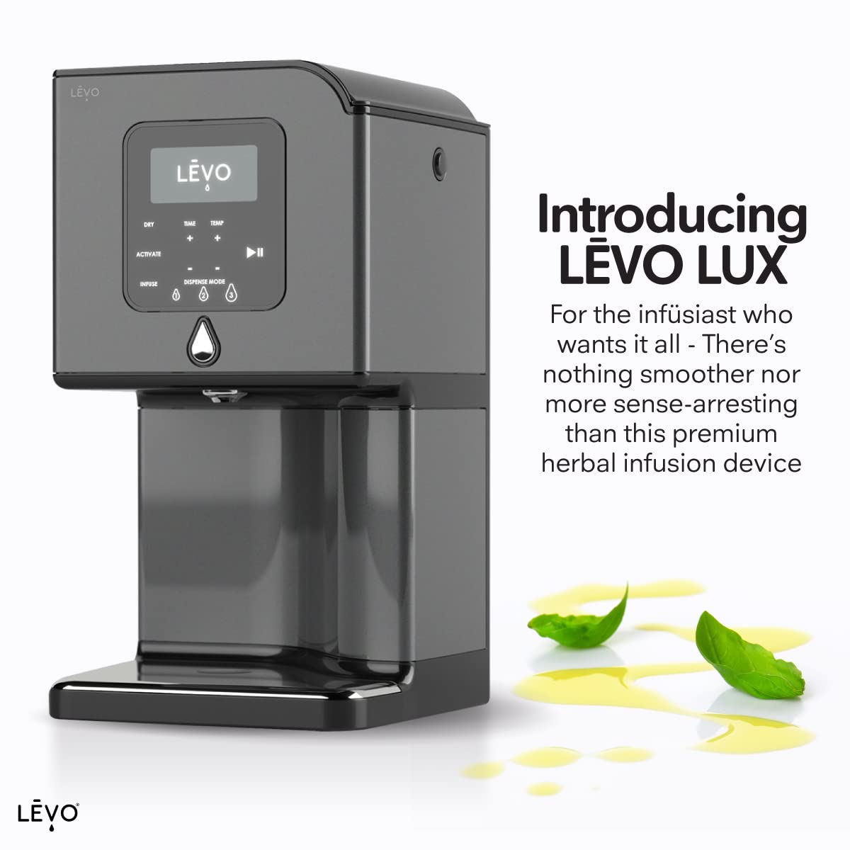 Levo Lux - Premium Herbal Oil Infusion Machine - Botanical Extractor - Herb Dryer, Decarboxylator, & Oil Infuser - Gourmet Edibl
