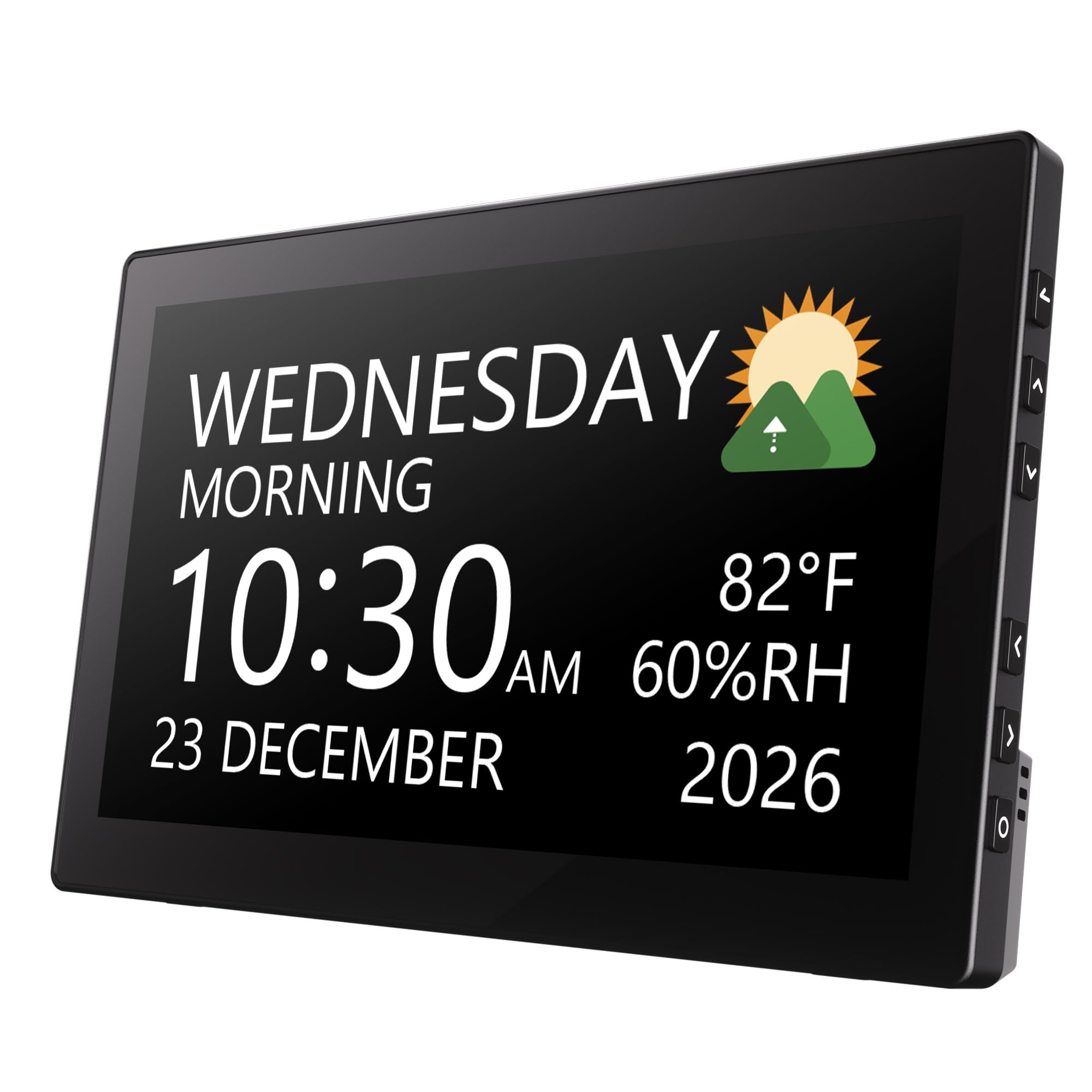 Raynic Digital Clock, Large Display Calendar Clock with 12 Themes, 20 Alarms, 20 Reminders, Auto Dimming, 12/24 Hours, Indoor Te