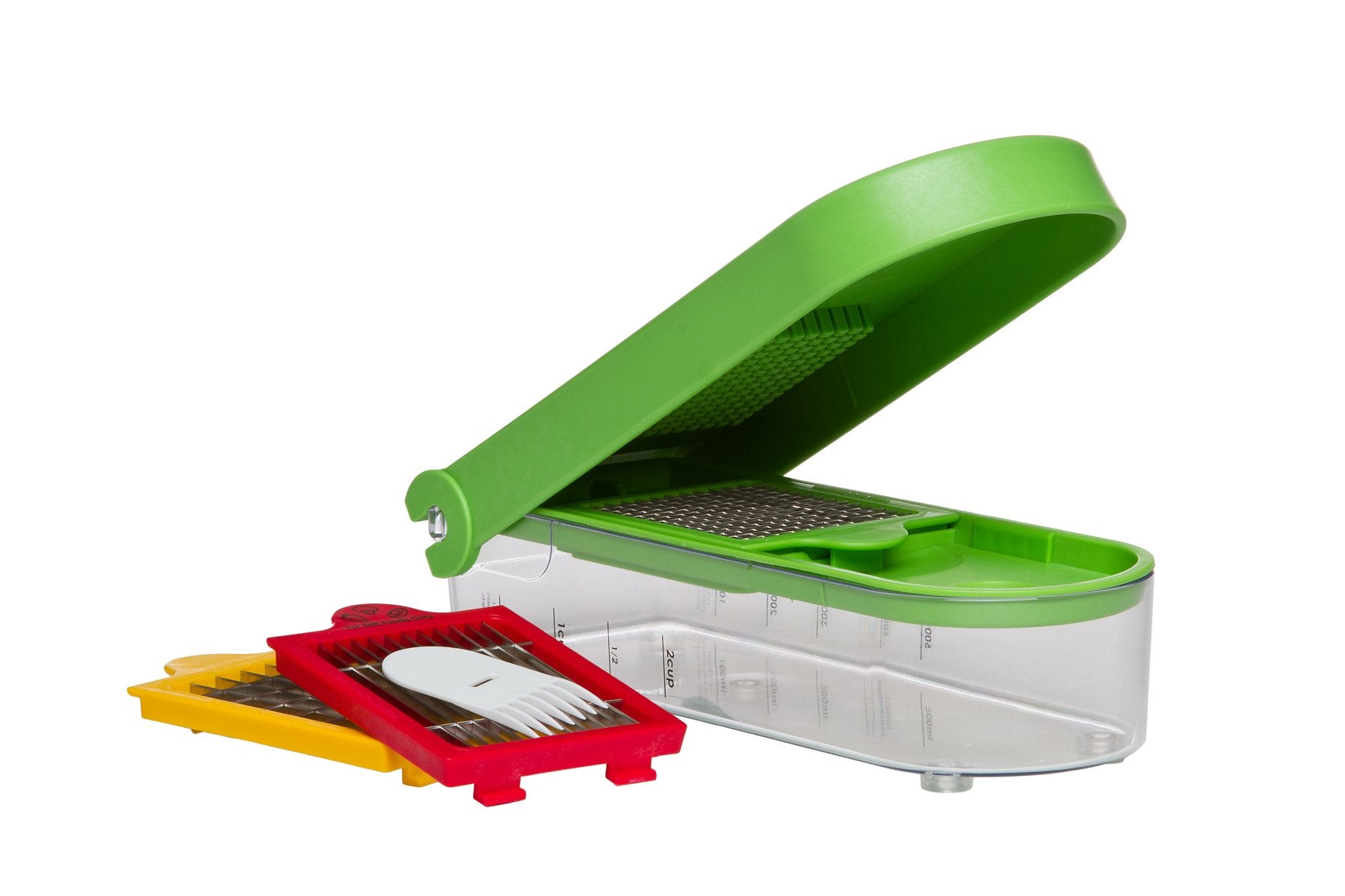 Prepworks by Progressive Dice and Slice Chopper, 3 Interchangeable Blades, Veggie Chopper, Fruit Chopper, Onion Chopper, Non-Ski