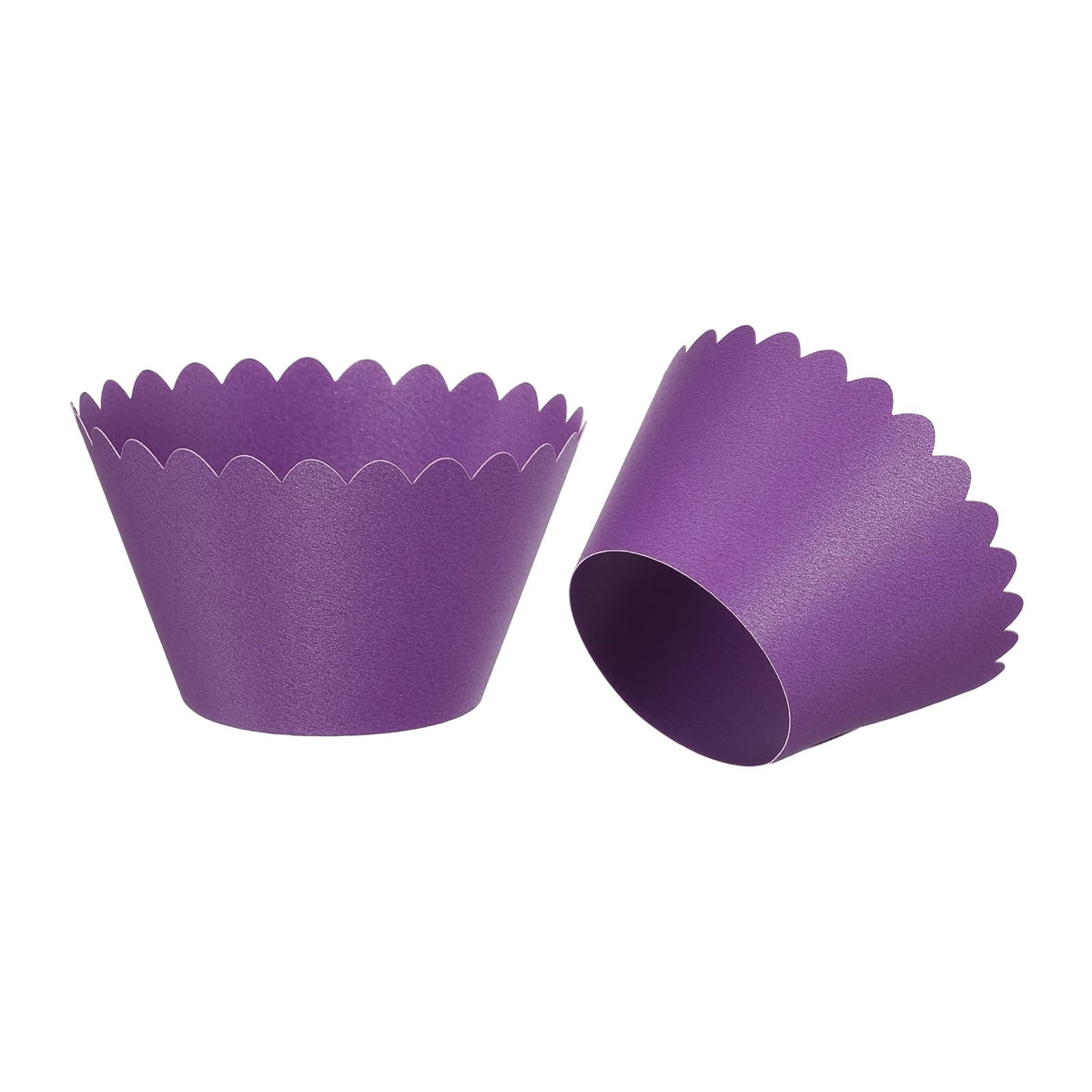 Patikil Cupcake Wrappers Paper, 50 Pack Baking Cups Standard Wave Decoration For Anniversary Birthday Weddings And Parties, Dark