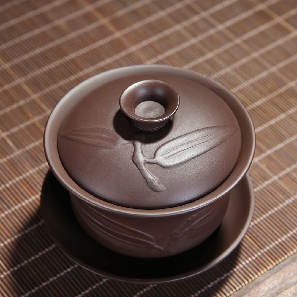 Woonsoon Yixing Chinese Zisha Gaiwan Handmade 170Ml China Porcelain Gaiwan Kungfu Teacup Traditional Chinese Teaware Tea Set