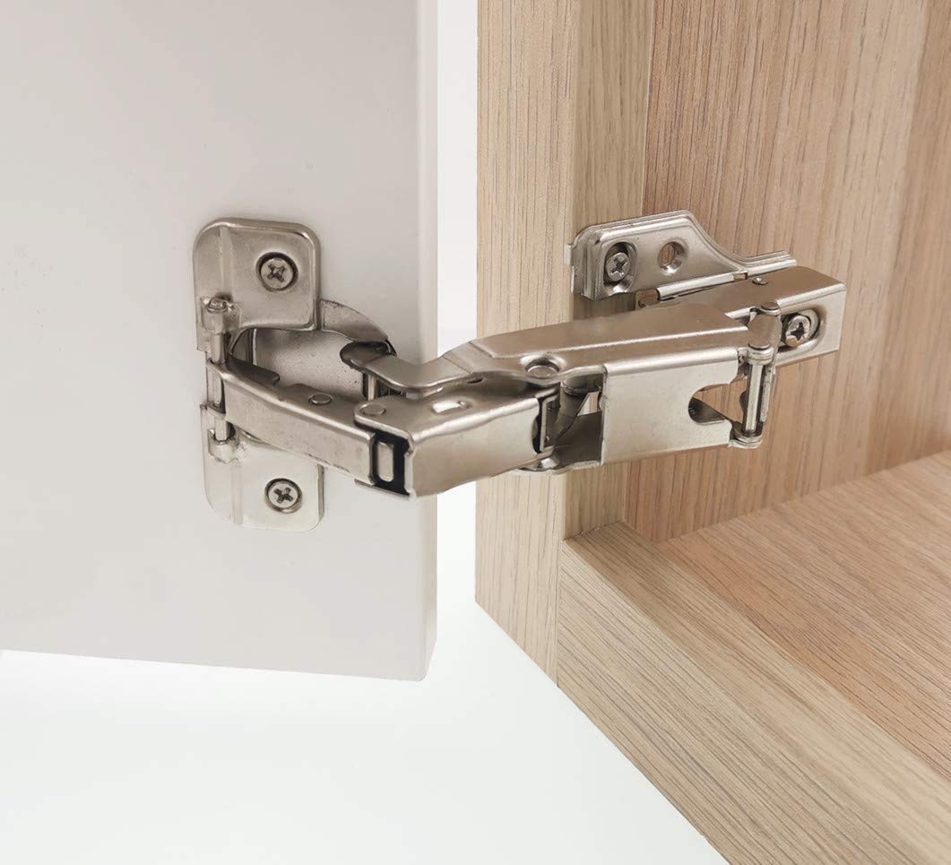 Decobasics Lazy Susan, Pie-Corner Kitchen Cabinet Hinge Set For Folding Doors. 165 Degree Nickle Plated Iron Concealed Hinges Wi