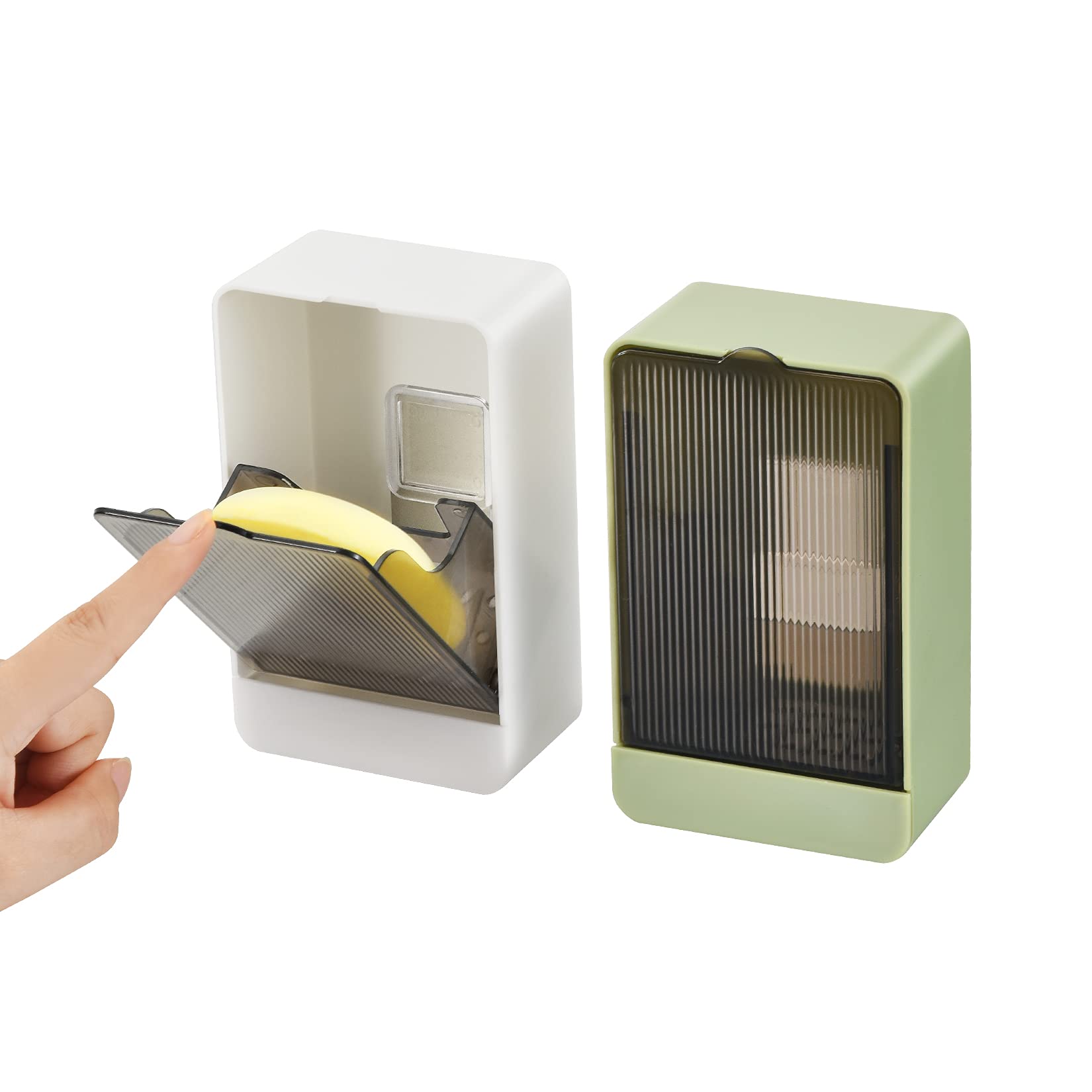 Soap Holder Dish Shower, 2 Pack Bar Soap Holder With Drainage, Self Draining Soap Holder, Wall Mounted Soap Box Tray Container F