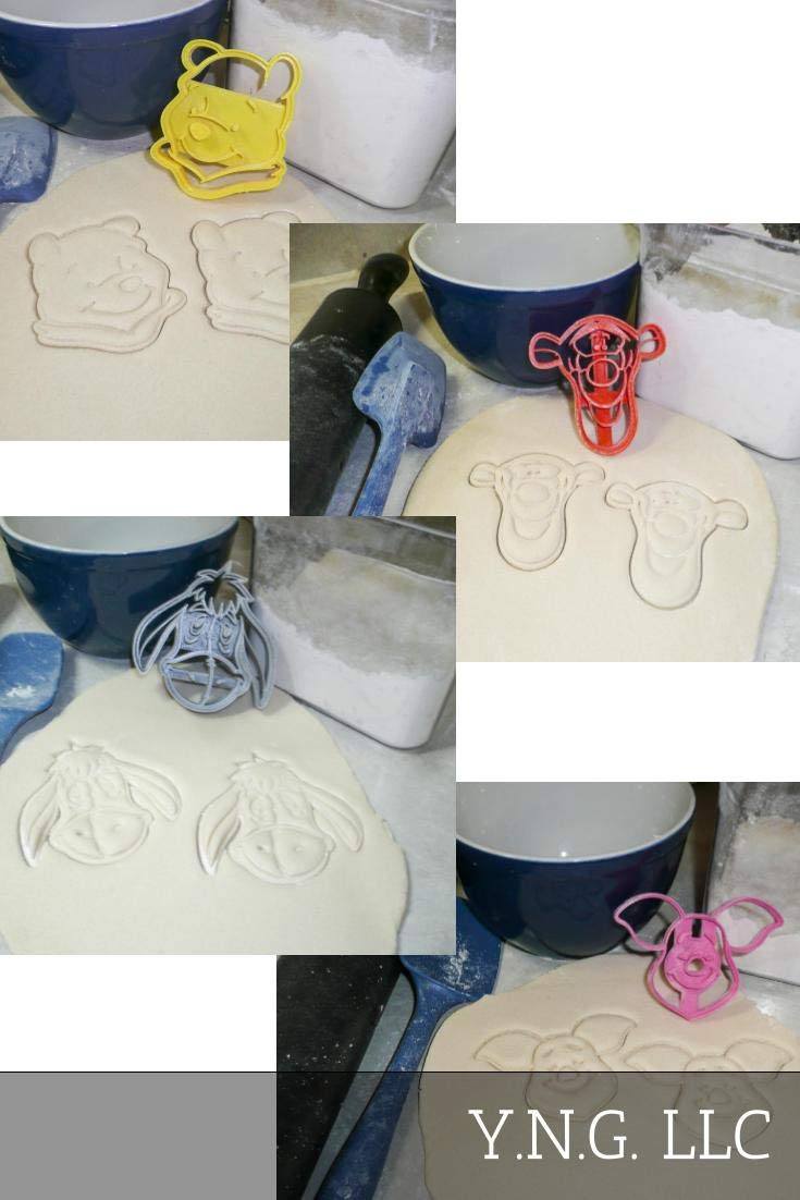 Winnie The Pooh Themed Cartoon Book Tigger Eeyore Piglet Set Of 4 Cookie Cutters Made In Usa Pr493