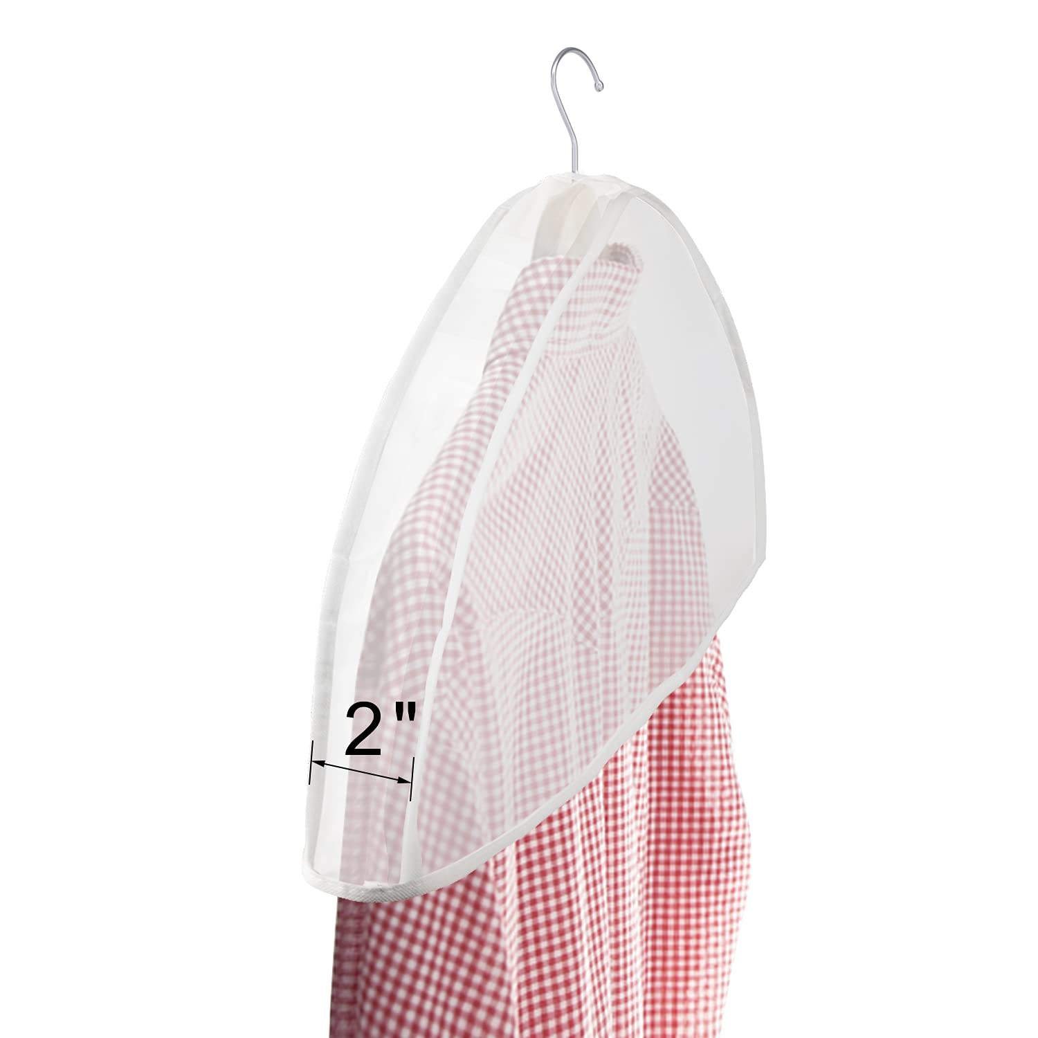 Zilink Shoulder Covers for Clothes (Set of 15) Breathable Garment Dust Covers Protectors with 2'' Gusset for Suit  Coats  Jackets  Dress Closet Storage