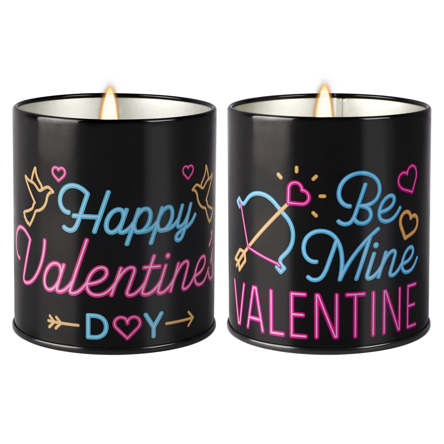 2Pack Valentine's Day Scented Candle Gift Set, Aromatherapy Candles for Home, 9oz Lavender Long Burning Soy Candles for Women,Me