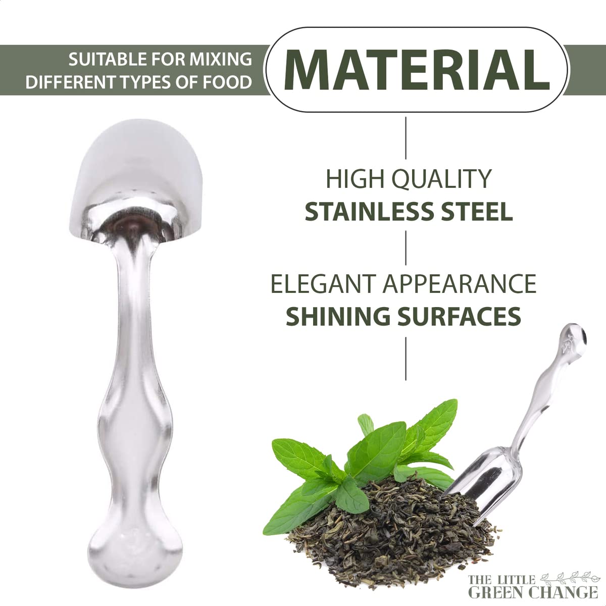 20Pcs Mini Scoops For Dry Goods - Stainless Steel Canister Kitchen Scoop For Tea, Coffee, Ice Scooper For Ice Maker - Stainless