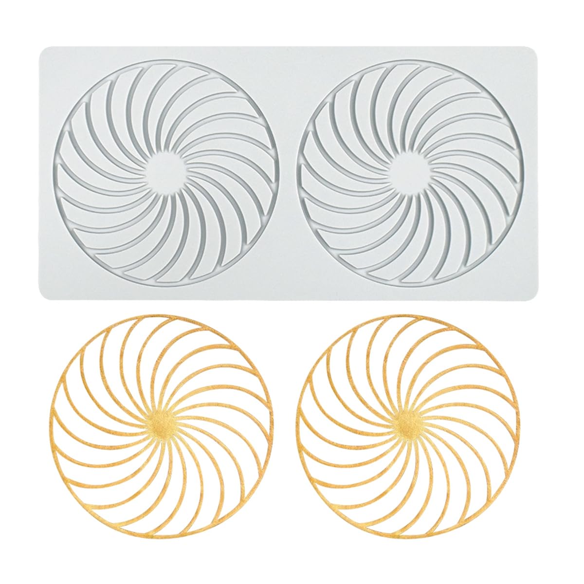 Love Silicone Lace Mold, Cake Mat, Fondant Impression Mats, Heart Pattern Lace Mat For Cake Decorating Valentine'S Day (L_Spiral