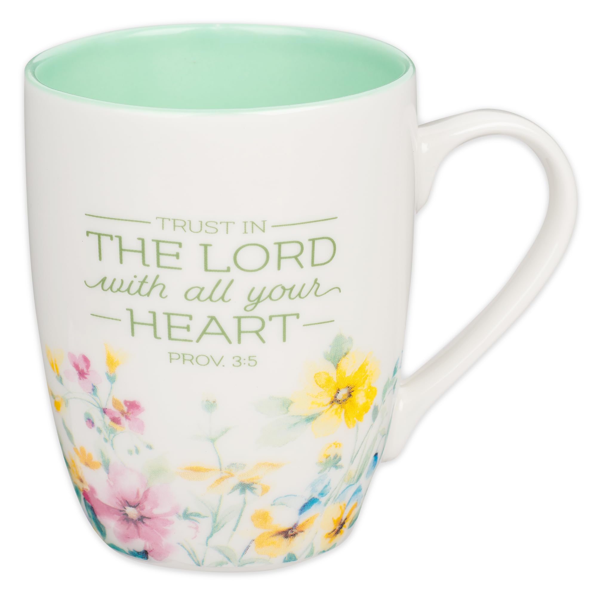 Christian Art Gifts Inspirational Ceramic Coffee & Tea Scripture Mug for Women: Trust in the Lord Encouraging Bible Verse, Micro