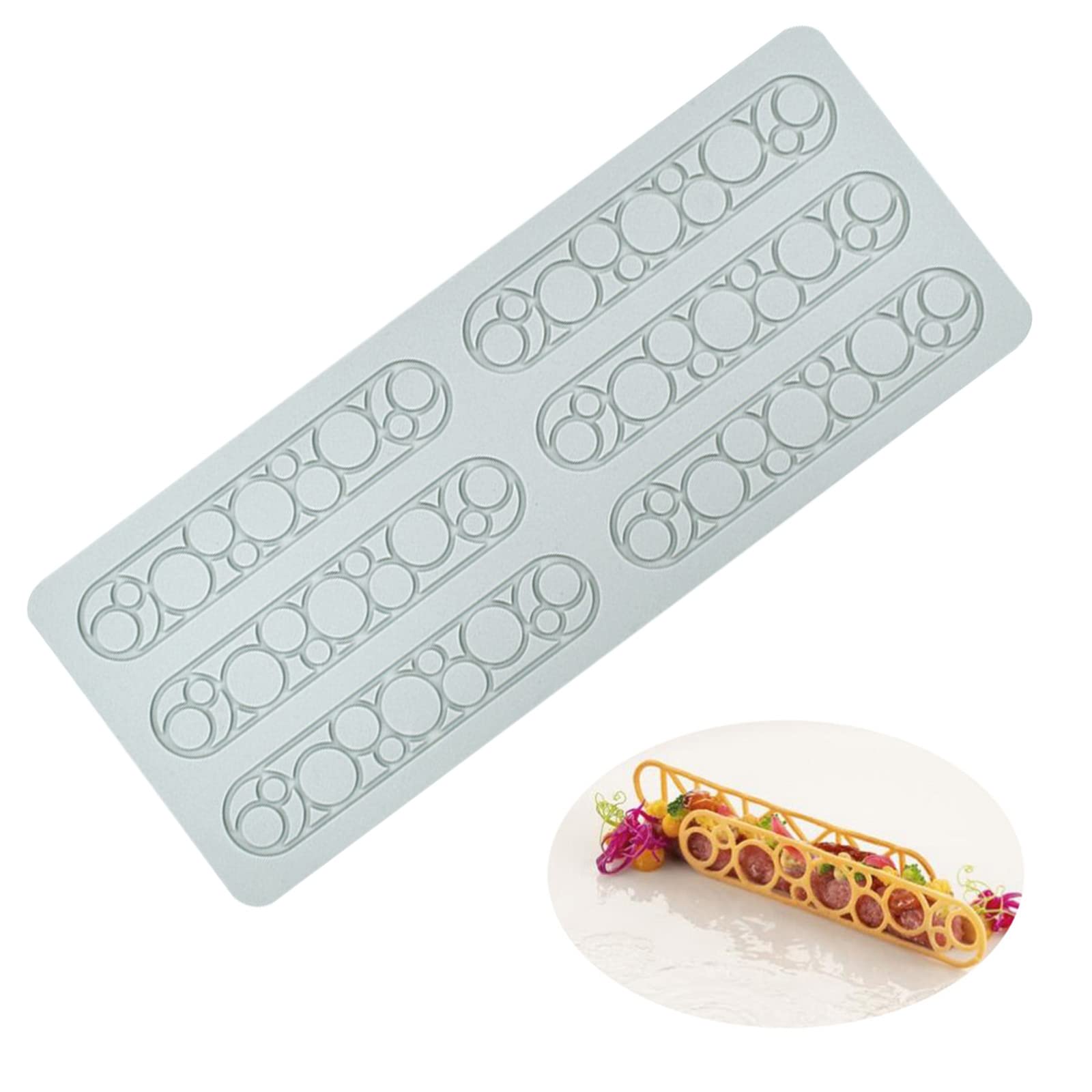 3D Hollow Silicone Mold Chocolate Silicone Molds Sugar Craft Cake Decoration Geometric Shaped Candy Mold Cupcake Top, Polymer Cl