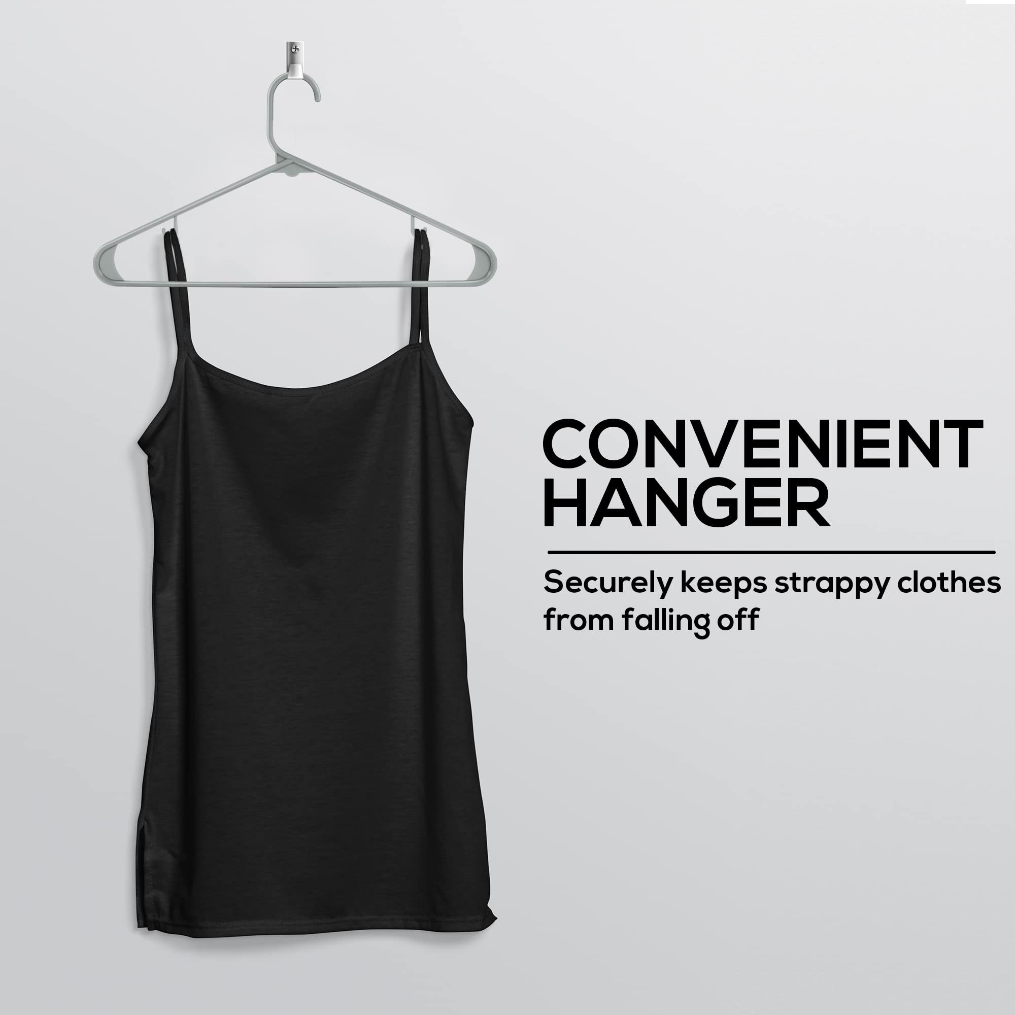 Utopia Home Plastic Hangers 20 Pack - Clothes Hanger with Hooks - Skirt Hangers - Durable & Space Saving Coat Hanger - Heavy Duty Grey Hangers for Coats  Skirts  Pants  Dress  Etc.