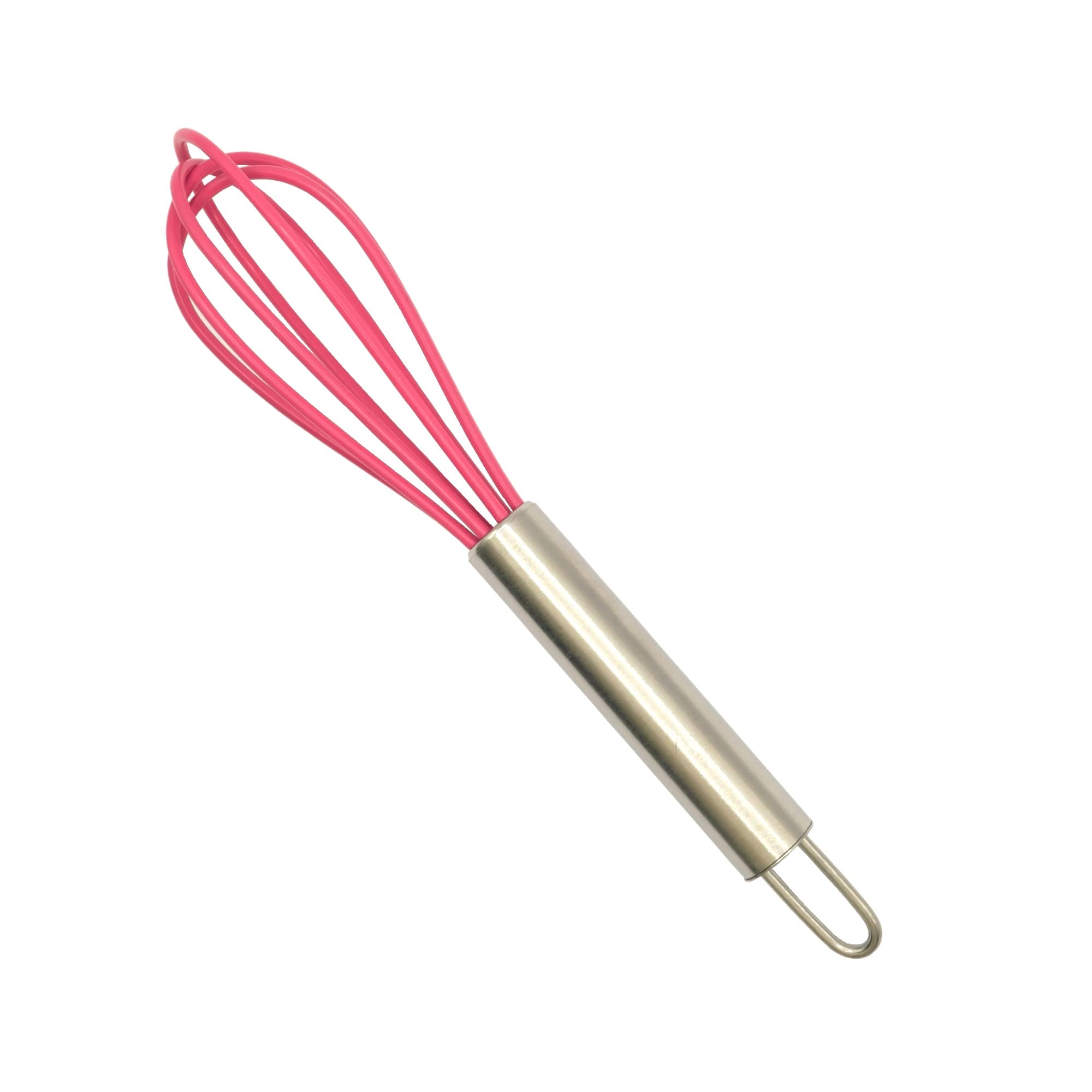 Mini Whisks 6 Inch 2Pcs Stainless Whisk+Silica Gel, Hand Egg Mixer For Flour Cake Egg, Kitchen Cooking Baking Use Whisk