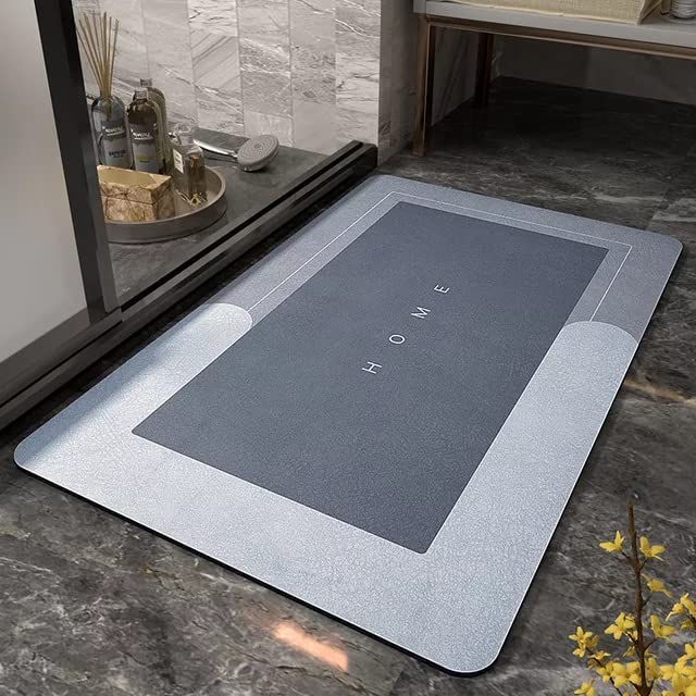 HOSHILA172 Soft Water Absorbing Bathroom Mat Nonslip Bath Mat Super Absorbent Doormat, Soaking Proof, Quick Dry, Dirt Barrier fo