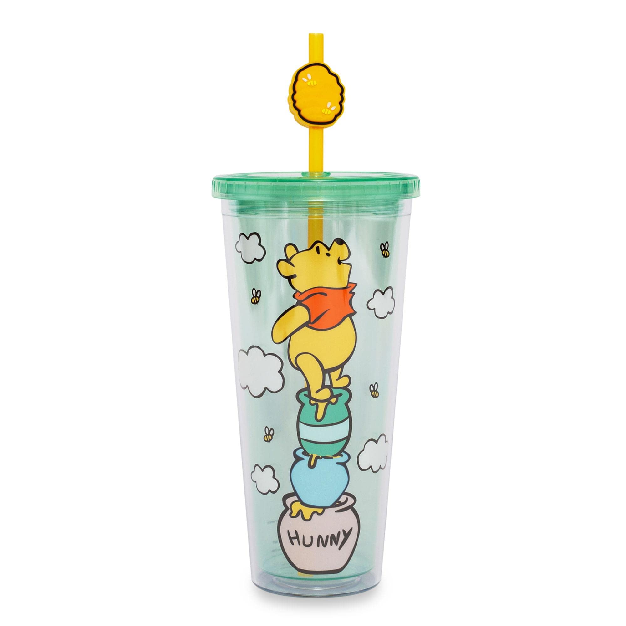 Disney Winnie The Pooh Hunny Pot Carnival Cup With Lid And Straw  Hold 24 Ounce
