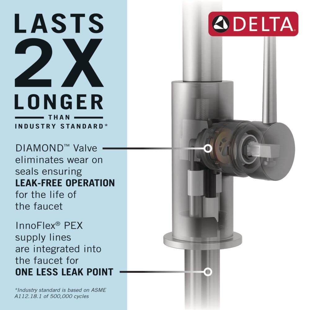 Delta Faucet 16970-Sd-Dst Kate Pull-Down, 4.00 X 13.00 X 20.00 Inches, Chrome