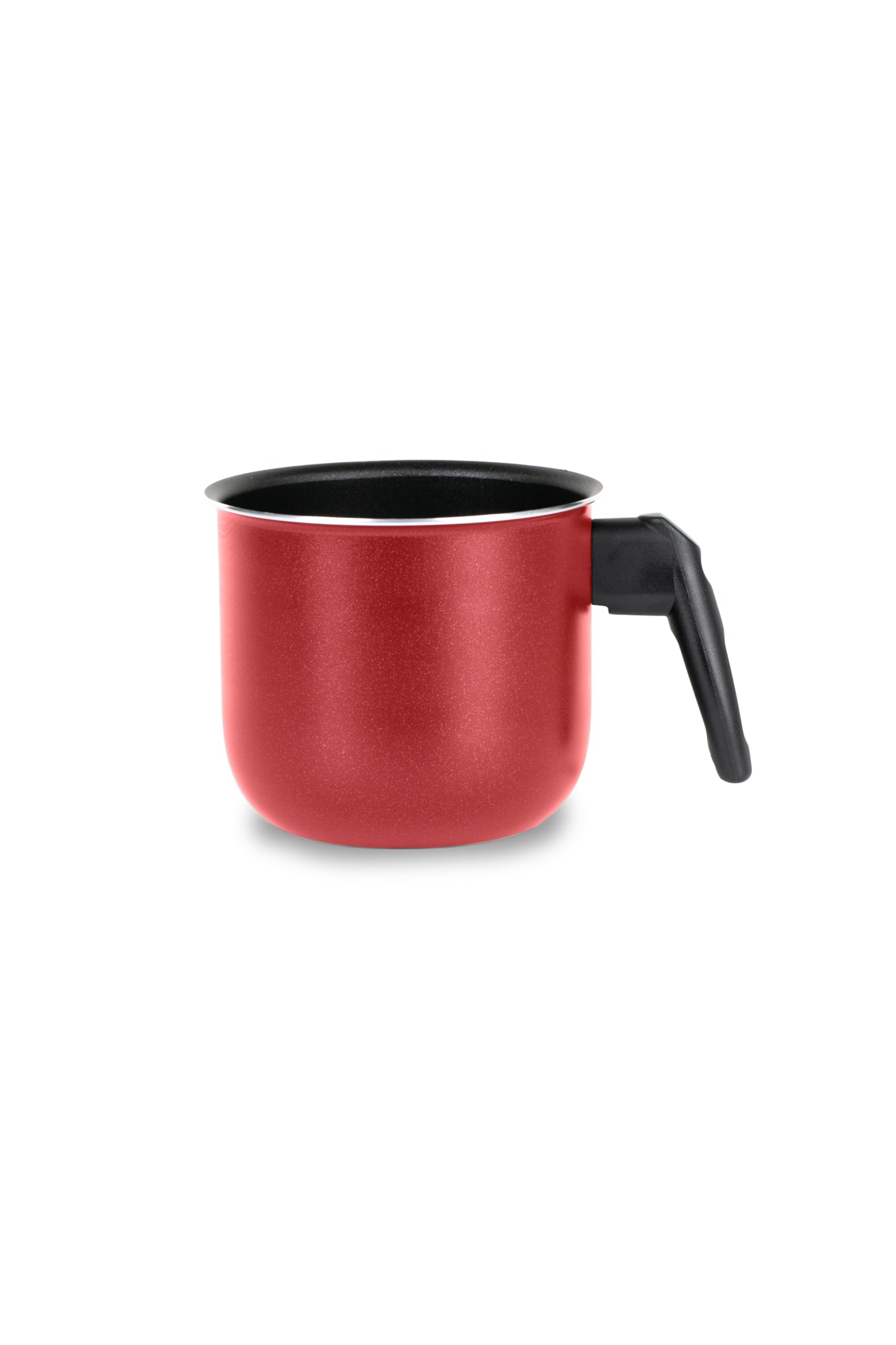 Zanetti, Adriatica Line Aluminium Milk Pan Diameter 10 cm Ergonomic Handle Milk Jug Red No Induction Made in Italy