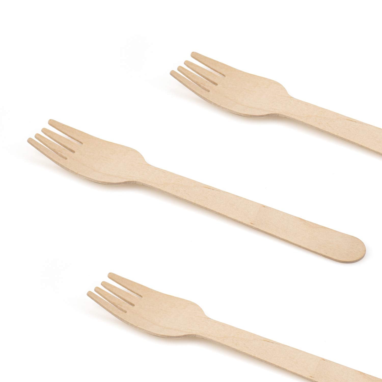 Hedume 300 Pack Disposable Wooden Forks  100% All-Natural  Eco-Friendly  Biodegradable and Compostable  Party Supplies for Any Graduation  Luau  Tea Party and More
