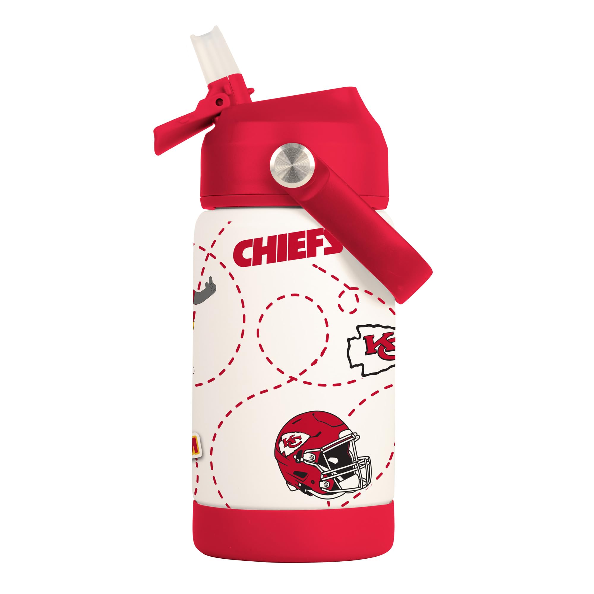 Chiefs 12oz Kids Mascot SS Bottle