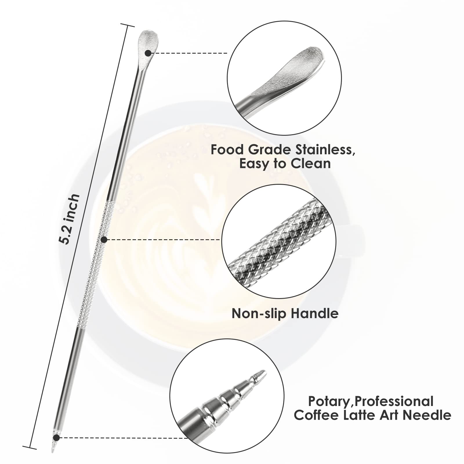 Milk Frothing Pitcher  Espresso Steaming Pitcher 12oz Espresso Machine Accessories Stainless Steel Milk Coffee Cappuccino Barista Steam Pitchers Milk Jug Cup with Decorating Pen Latte Art