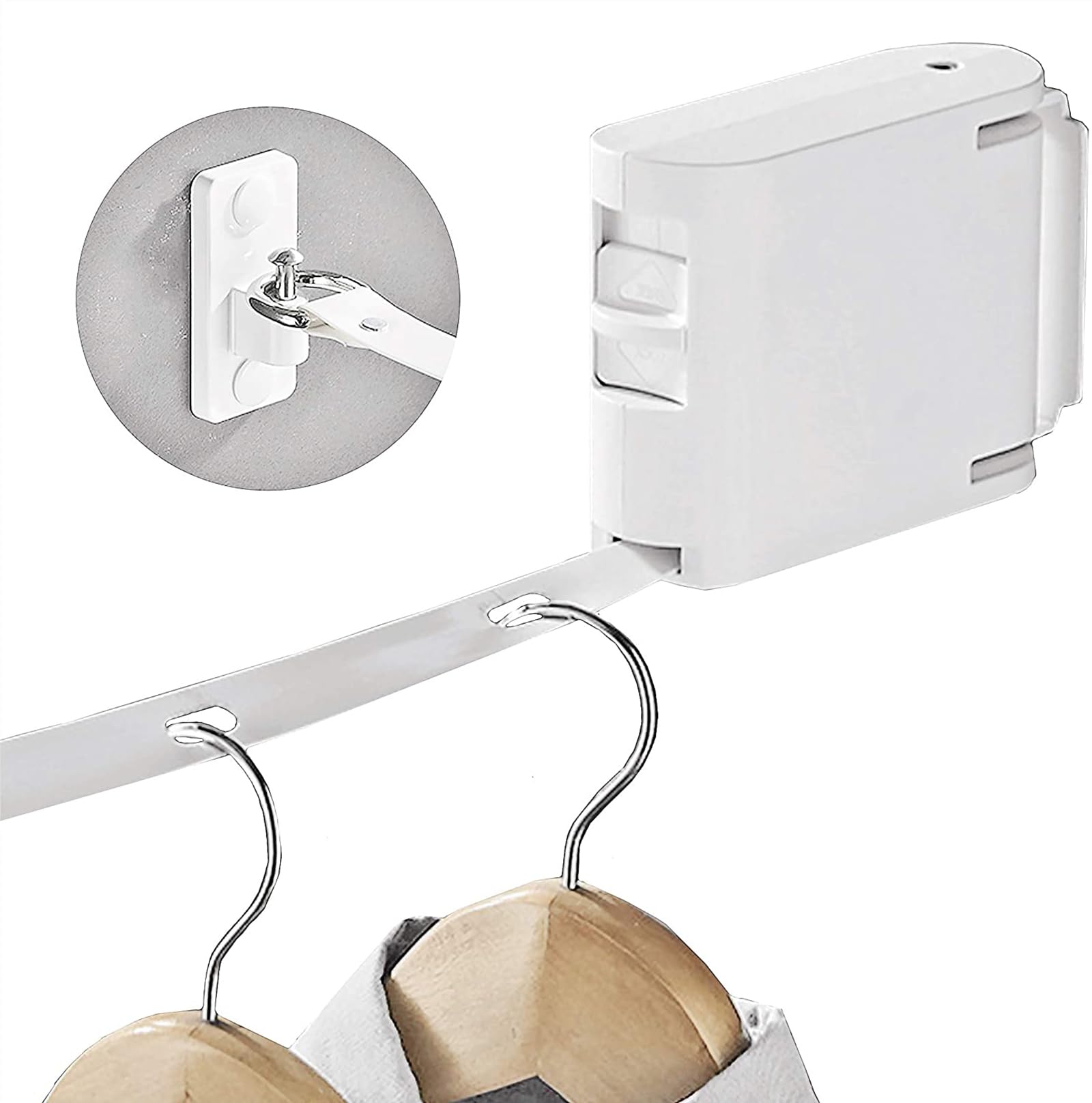 Abhilwy Retractable Clothesline Clothes Line Retracting Outdoor/Indoor, Heavy Duty Adjustable Drying Rope Wire Dryer Widened Bel