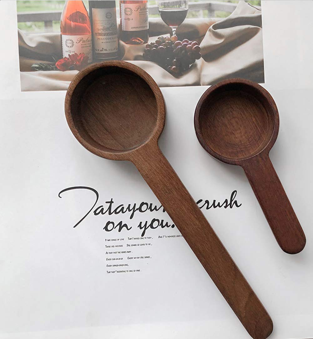 Cishnou Wooden Scoops For Canisters, Coffee Scoop,Korean Style 6.61 Inch Wooden Coffee Ground Spoon, Measuring For Ground Beans
