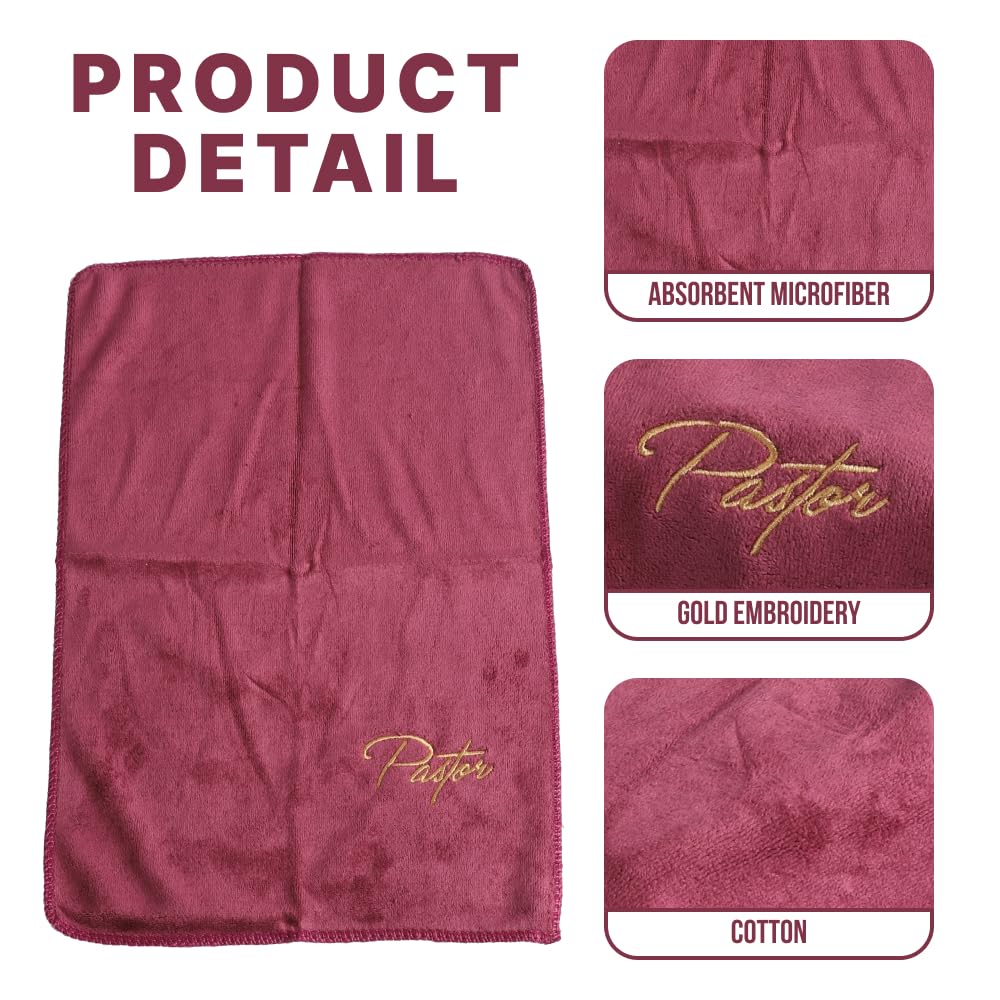 Swanson Christian Products Embroidered Hand Towels - 'Pastor' - Gifts For Pastor, Clergy, & Ministers - Pastor Towel - Hand Towe