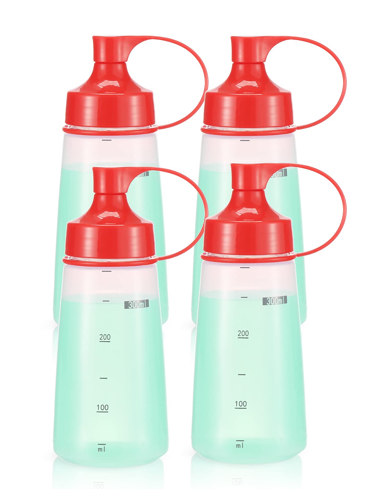 Oiununo Squeeze Bottles Wide Mouth - Pack Of 4 Condiment Bottle Squeeze Bpa Free For Chunky Sauces, Resin, Crafts, Condiment Squ