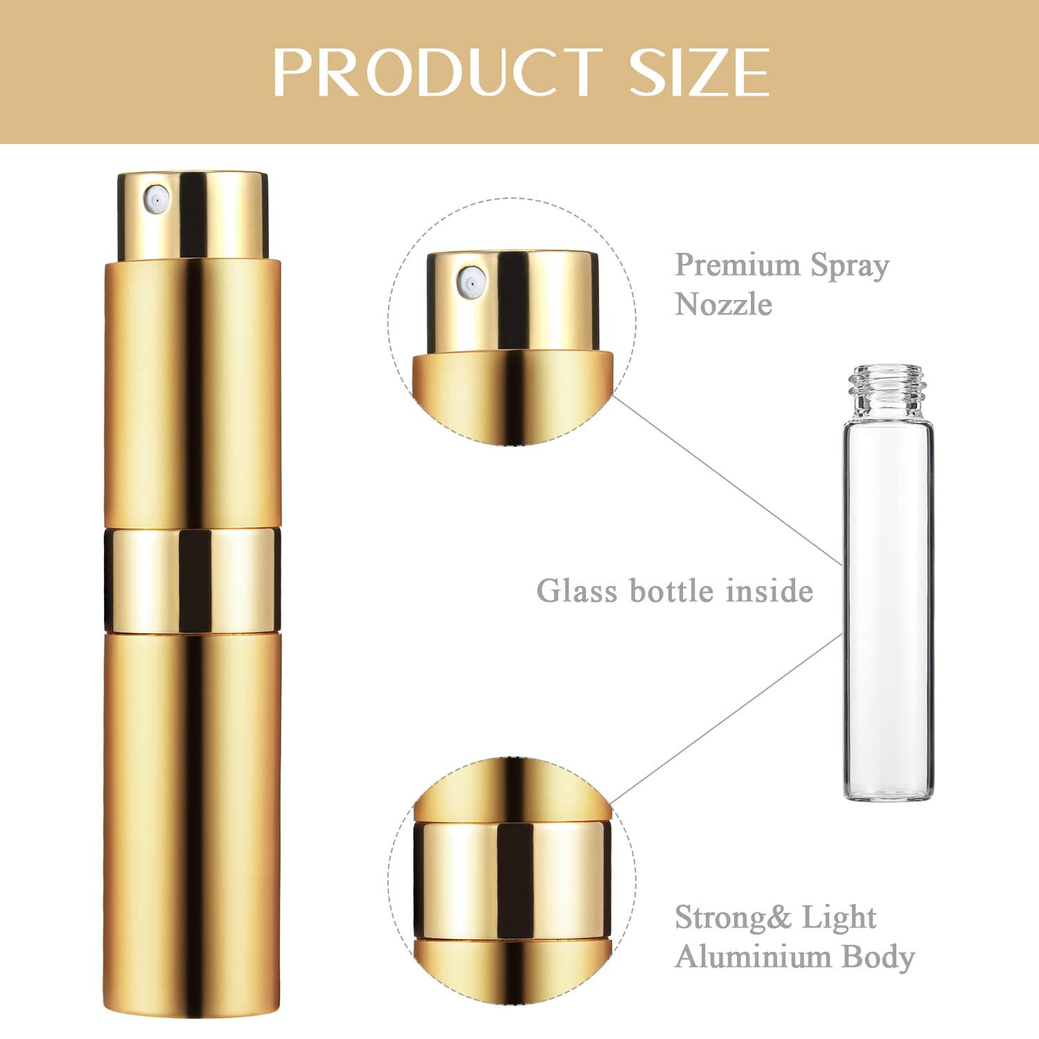 Tessco For You 21 Pcs 8Ml Travel Refillable Perfume Bottles Mini Cologne Perfume Spray Bottle Empty Pocket For Travel And Outgoi