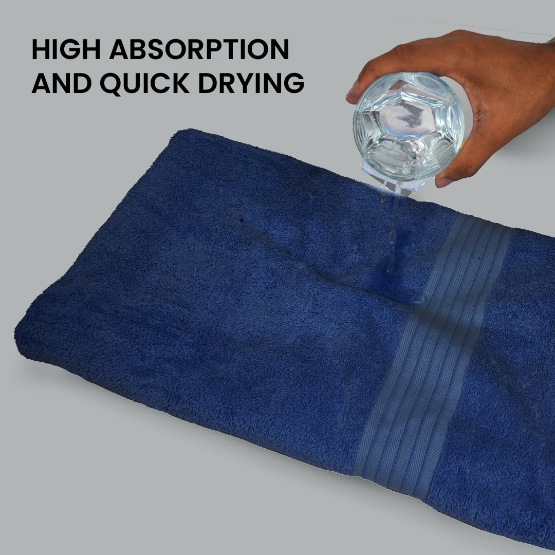 Textila 100% Cotton Bath Sheet Towels - Jumbo Size 35X70 Inches, Ultra Soft And Absorbent, (2 Pack - Navy Blue) Luxury Oversized
