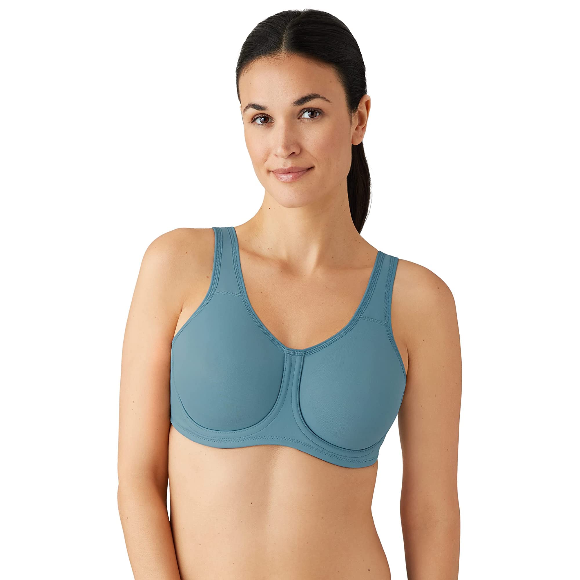 Wacoal Womens Plus Size Full Figure Underwire Sport Bra, Provincial Blue, 34c