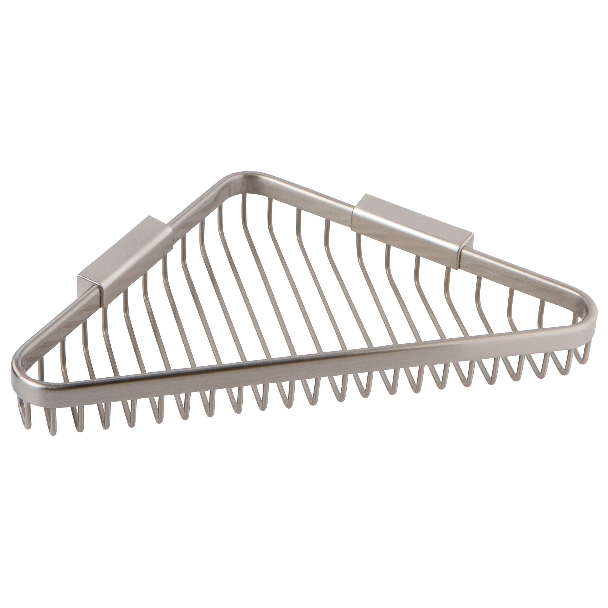 Ginger 554G/Sn Hotelier Wall Mounted Corner Shower Basket, Satin Nickel