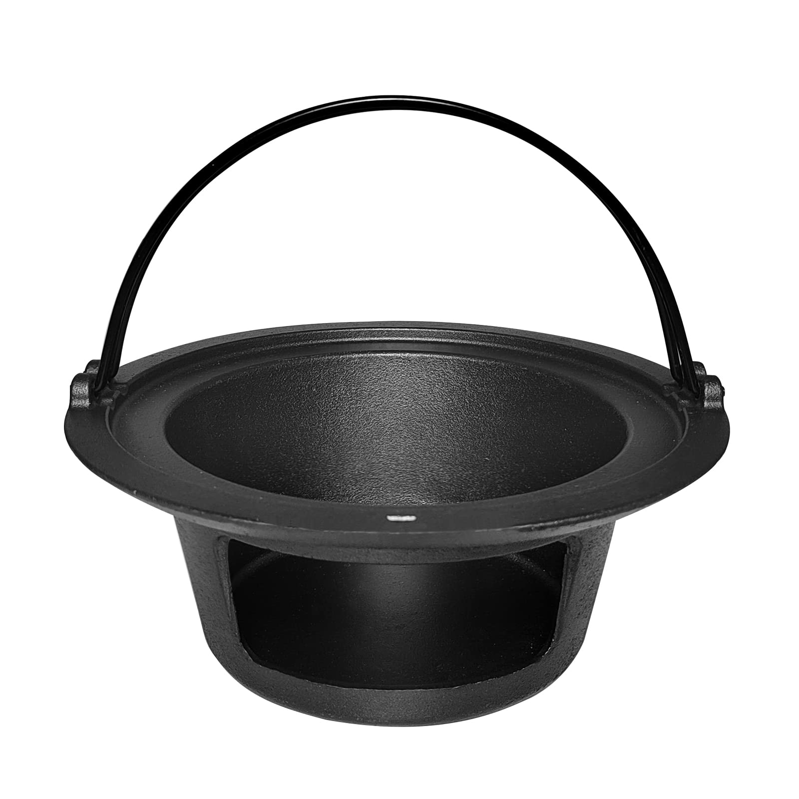 Upgrade Cast Iron Ash Can with Handle, Quantfire Charcoal Ash Basket Big Green Egg Accessories Must Haves Kamado Ash Pot Fits La
