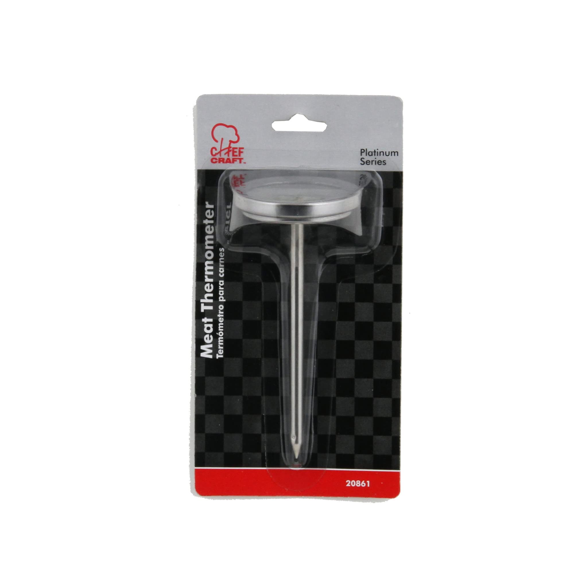 Chef Craft Select Meat Thermometer, 5 Inches In Length, Stainless Steel