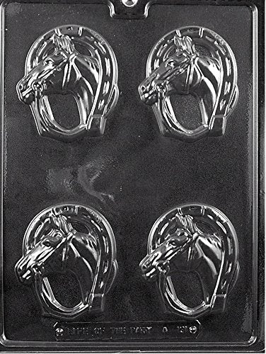 Grandmama'S Goodies A131 Horseshoe With Horse Chocolate Candy Soap Mold With Exclusive Molding Instructions