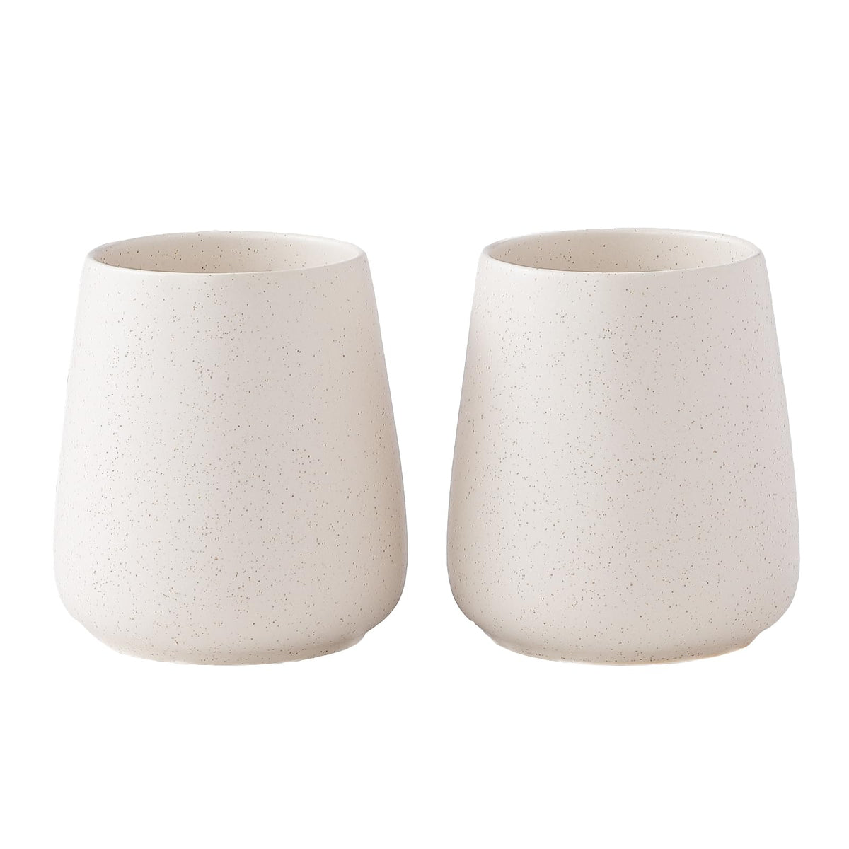 Beige Toothbrush Holder For Bathroom - 2Pcs Ceramic Tooth Brushing Holders Set, Toothbrush Cup & Toothpaste Organizer For Bathro