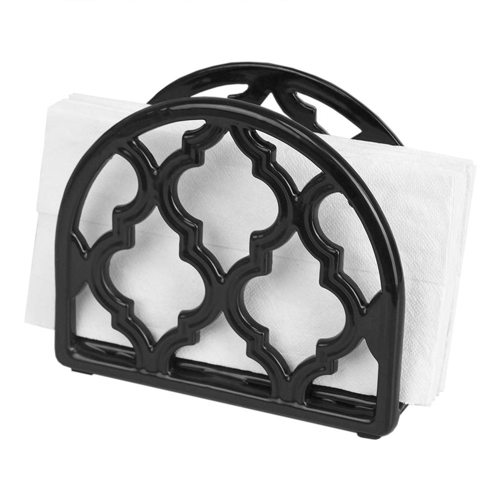 Home Basics C Cast Iron Paper Napkin Holder/Freestanding Tissue Dispenser for Kitchen Countertops, Dining, Picnic Table, Indoor 