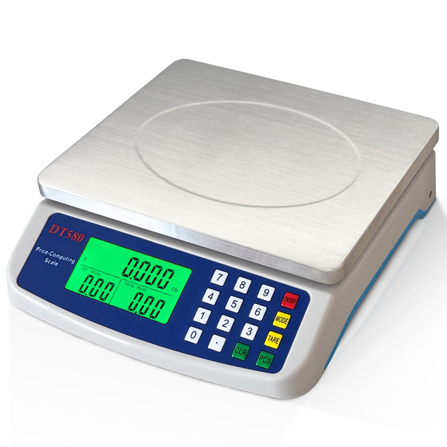 Digital Kitchen Scale 40kg/88lb Stainless Steel Price Computing Scale Counting Scale Deli Scale with Large LCD Display for Bakin