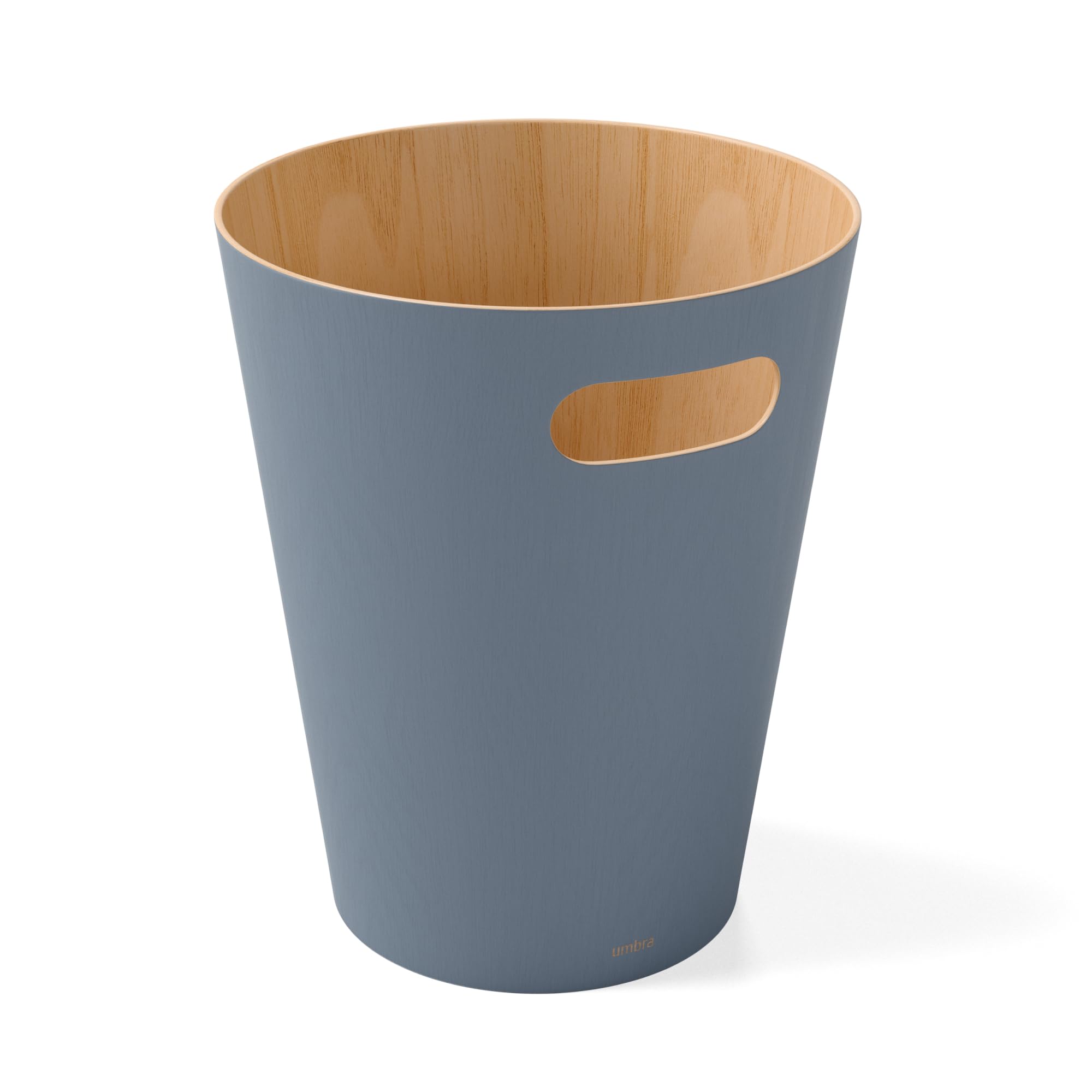 Umbra Woodrow 2-Gallon Modern Wooden Trash Can Wastebasket, Attractive Bin For Garbage Or Recycling, Suitable For Home Or Office