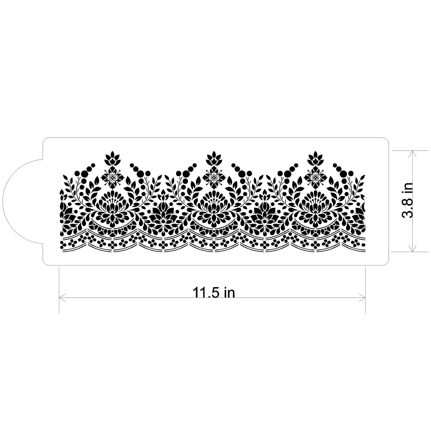 Antique Lace Cake Side Stencil Sku# C1075 By Designer Stencils