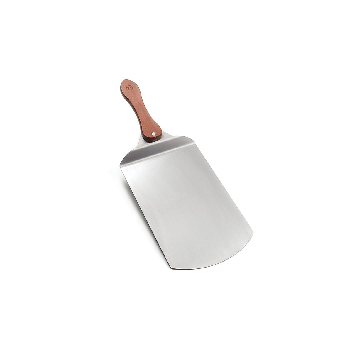 Outset Stainless Steel Pizza Peel With Collapsible Rosewood Handle, 20-Inch Overall, 12-Inch X 7.75-Inch Spatula Area, Silver