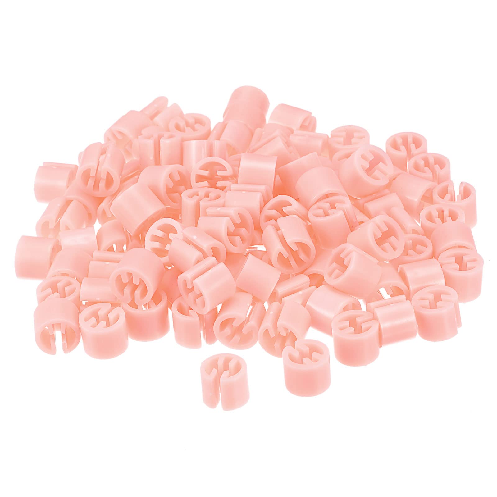 Meccanixity Clothes Hanger Marker Blank Fit 3.5Mm Rod For Garment Color Coding Pink Count 100