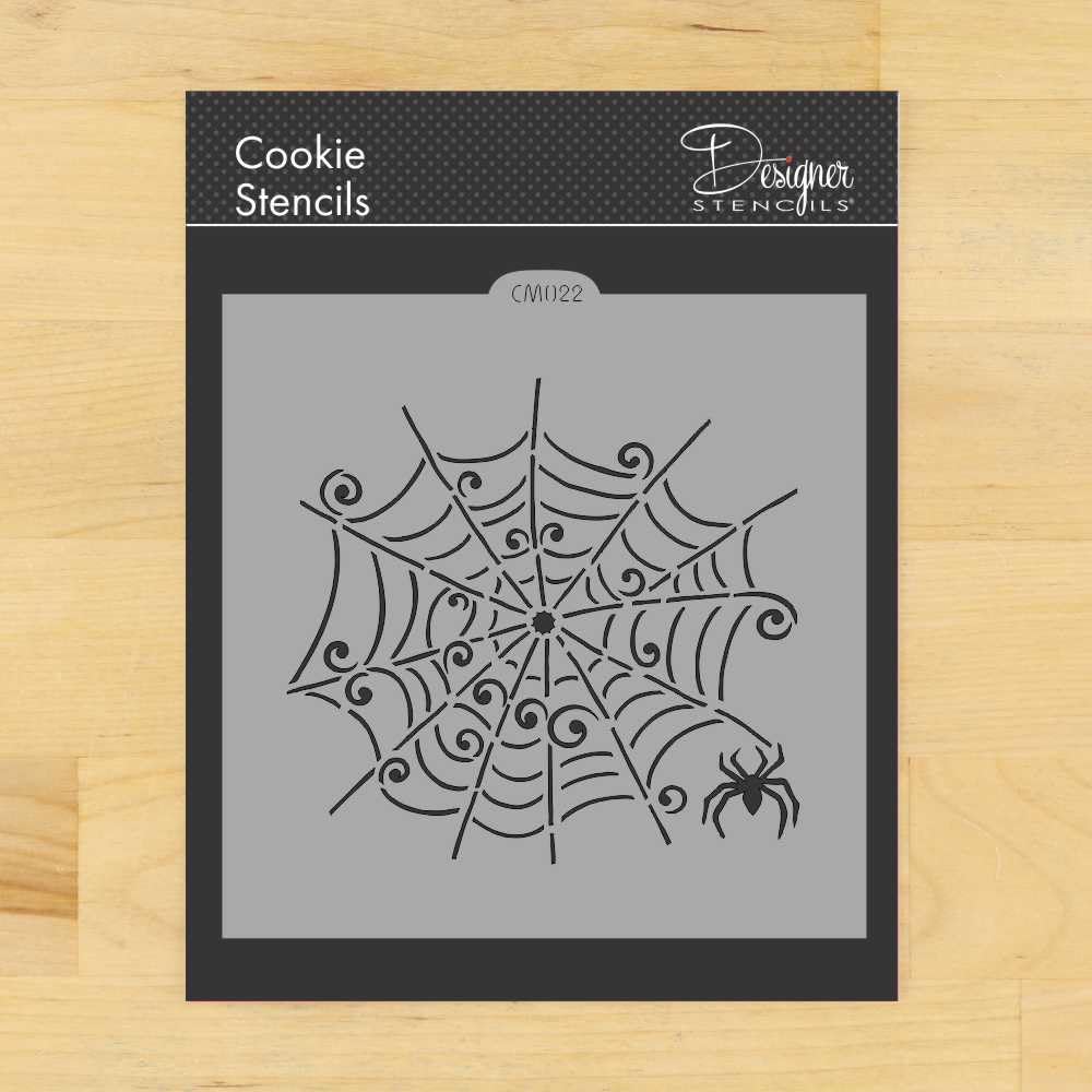 Whimsical Spiderweb Cookie And Craft Stencil By Designer Stencils