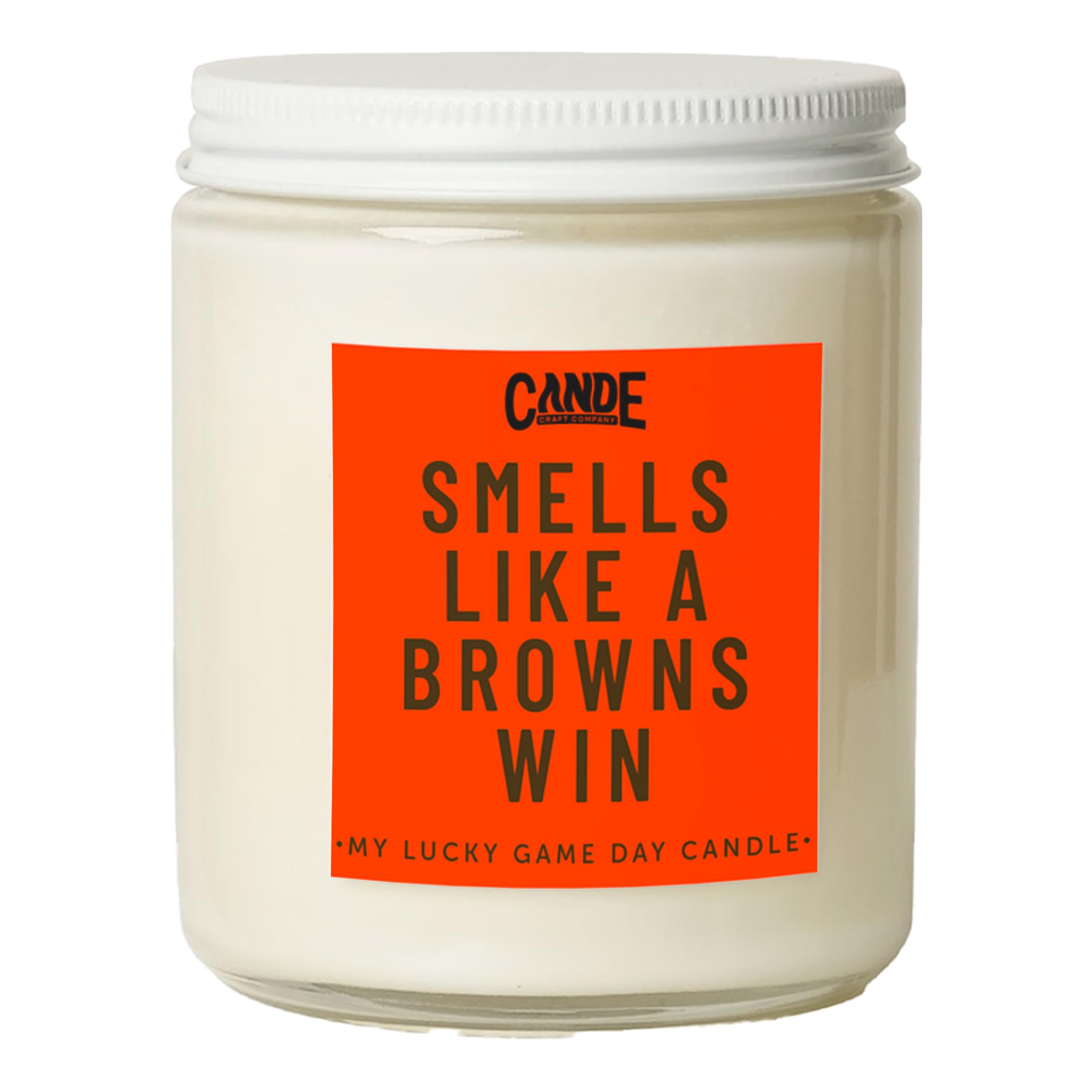CE Craft - Smells Like A Browns Win Candle - Football Themed Candle, Gift for Dad, Gift for Son, Ohio Gift, Ohio Themed Candle, 