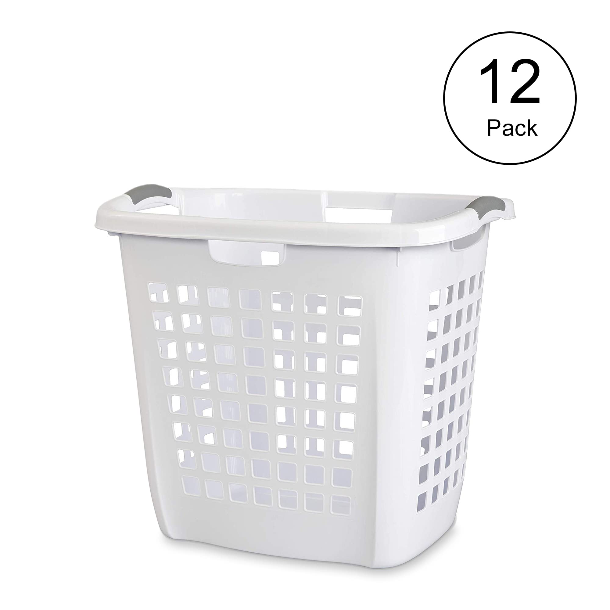 Sterilite Ultra Easy Carry Laundry Hamper, Comfort Handles To Easily Carry Clothes Between The Bedroom And Laundry Room, Plastic