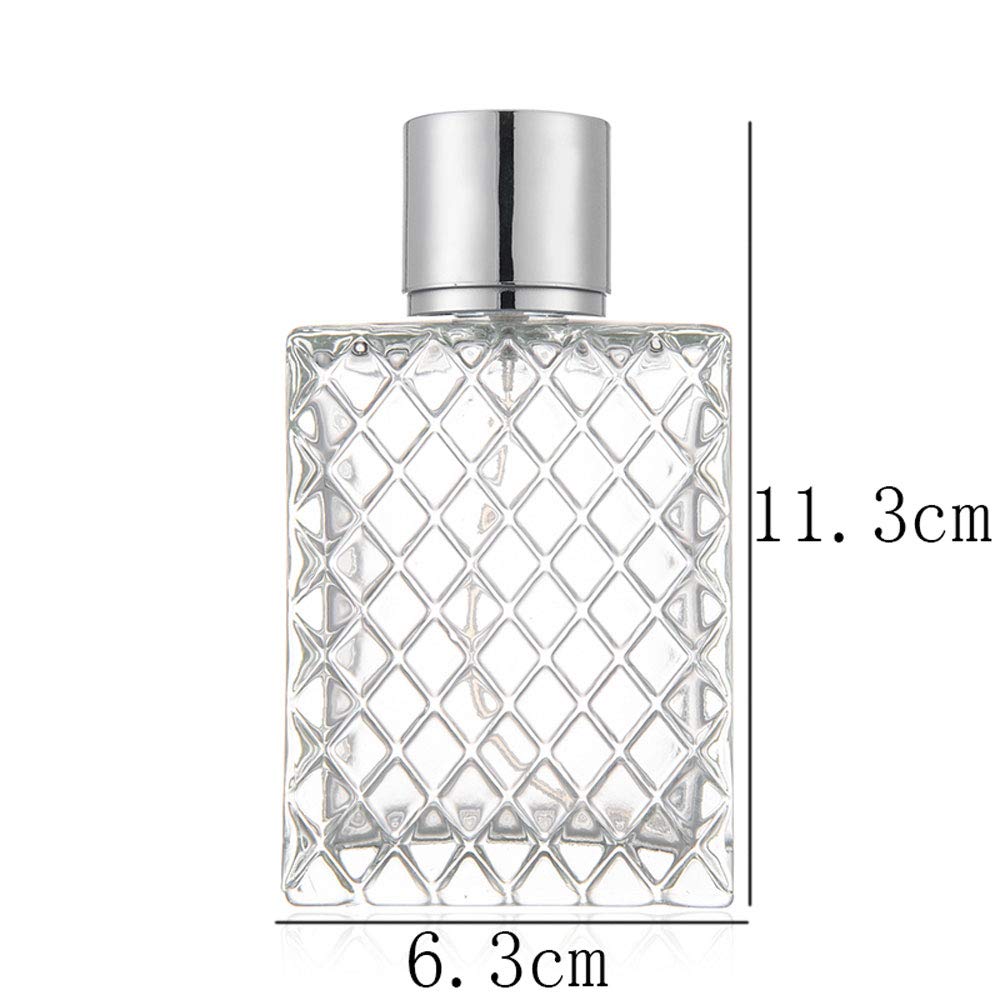 100ML 3.4oz Glass Spray Bottles for Essential Oils  Perfumes  Empty Clear Mist Spray Bottle with Silver Aluminum Sprayer - (1Pack) 1pc Free Funnel Filler 1PC Free 3ml Dropper 1pc Free Storage Gift Bag