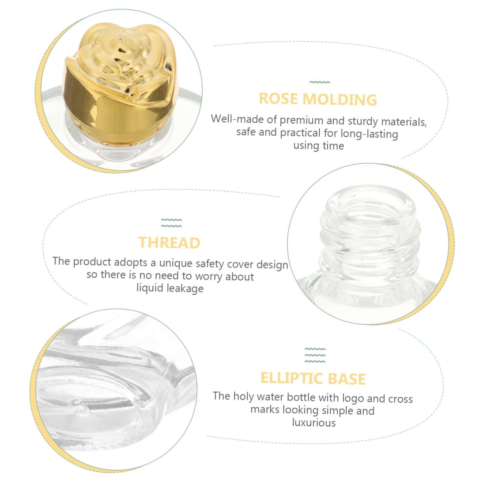 2pcs holy water bottle small glass bottles for holy water baptism water bottle glass blessing bottles catholic christian bottles